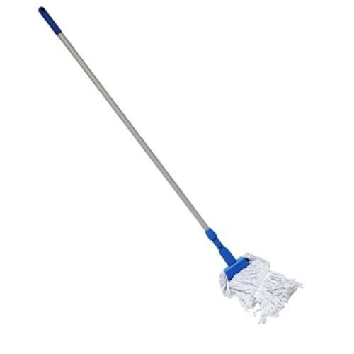 Easy To Handle Silver And Blue Long Handle Quick Dry Floor Cleaning Cotton Mops 