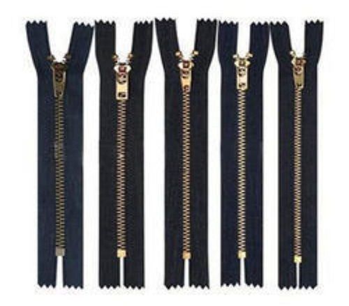 Easy To Use Strong And Durable Corrasion Resistant Black Metal Resin Zipper  Length: 6 Inch (In)