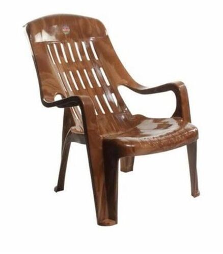 Brown Feel Comfortable And Relax Unbreakable Light Weight Back Plastic Chair