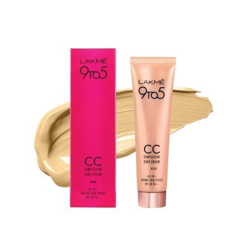 Light Face Makeup With Natural Coverage Lakme 9to5 Cc Complexion Care Cream