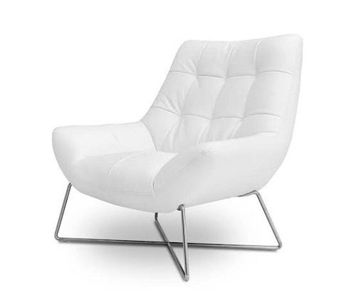 Machine Made Long Lasting Fine Finish And Easy To Use Very Soft White Pad Lounge Chair