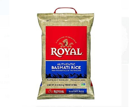  सुगंध से भरे 1 किलोग्राम सूखे लंबे दाने वाले बासमती चावल का रॉयल पैक 