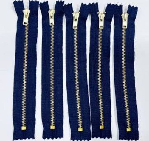 Strong And Heavy Duty Lightweight Easy To Use Blue Resin Zippers  Length: 6 Inch (In)