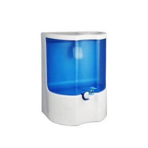 10 Liter Storage Capacity Wall Mounted Durable Plastic Blue Transparent Ro Water Purifier