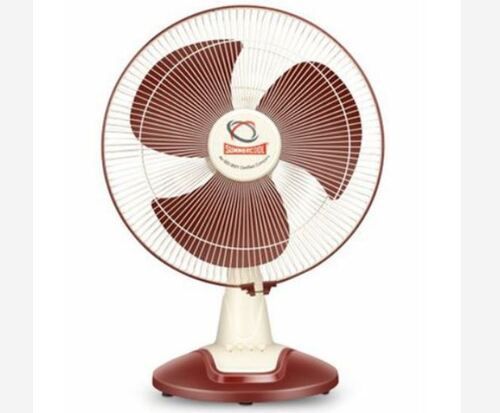 65 Watt Brown And White Rotatable Electric 3 Blade Table Fan