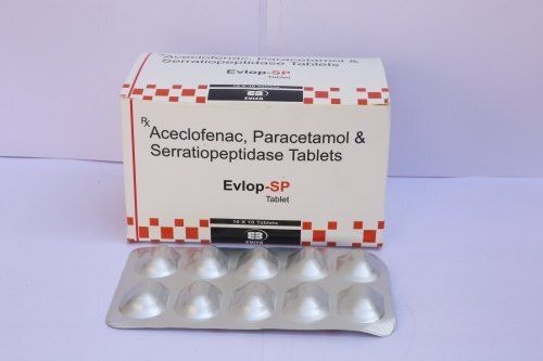 Aceclofenac Paracetamol Serratiopeptidase Tablets,10x10