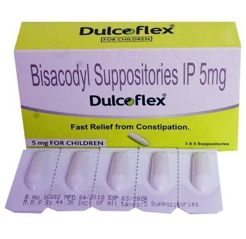 Bisacodyl Suppositories Ip 5mg Dulcoflex