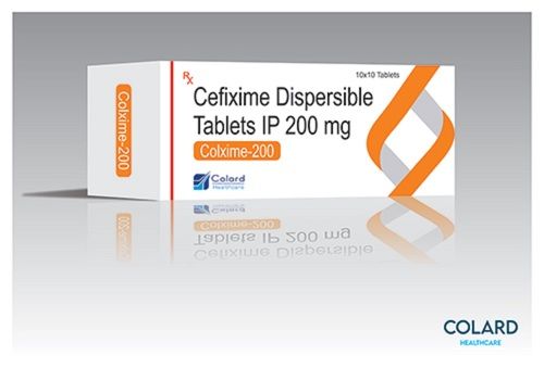 Colxime-200 Cefixime Dispersible Antibiotic Tablet IP, 10x10 Box Pack