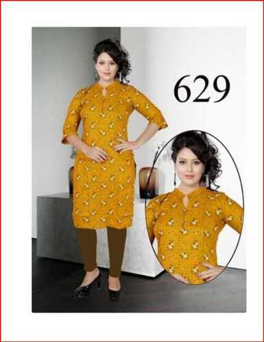 Washable Comfortable Skin Friendly Light Weight Fine Finish Ladies Kurti