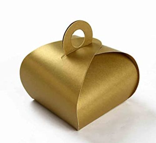 Gold Coating Roll Top Packing Gift Favor Box For Cakes And Chocolates
