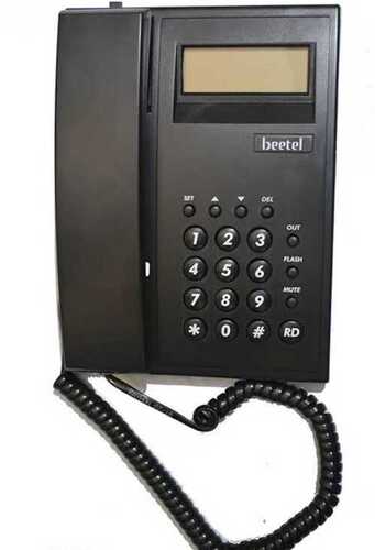 Black Highly Efficient Easy To Install Low Maintenance Beetel Button Telephone