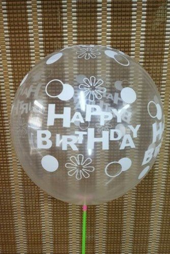 Foil Leak-Resistant Lightweight, Happy Birthday Transparent Balloons