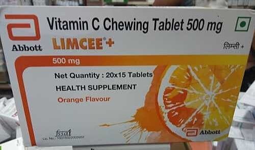 Limcee Plus Orange Flavour Vitamin C Chewing Tablet  Normal Temprature