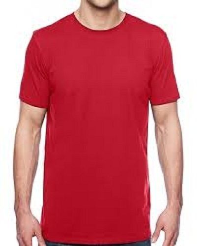 Men Half Sleeve Rounds Neck Soft Cotton Comfortable Plain Red T- Shirt For Daily Wear  Age Group: 20-25