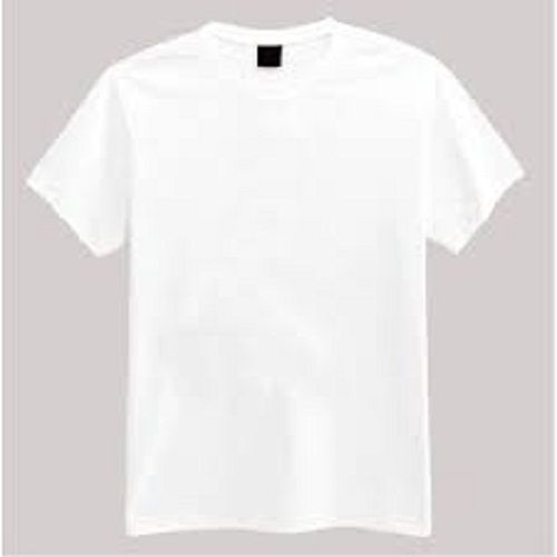 Men Soft Cotton Casual Wear Half Sleeves And Round Neck White Stylish T- Shirt