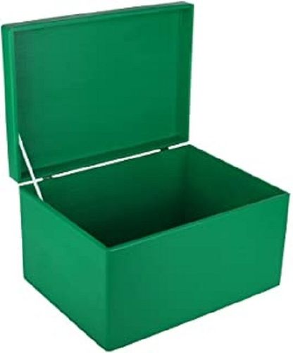 Wood Termite Resistance Sturdy Constructed Lightweight Square Green Antique Wooden Box