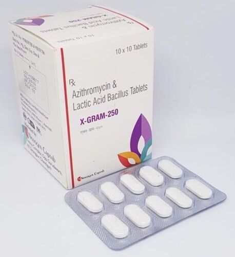 Azithromycin And Lactic Acid Bacillus X-Gram-250 Tablets General Medicines