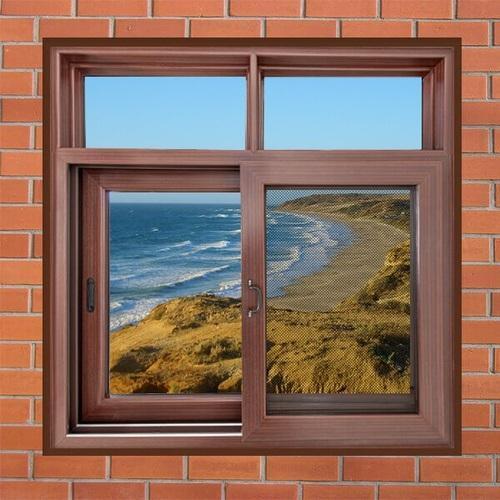 Aluminum Domal Brown Aluminium Slidding Window