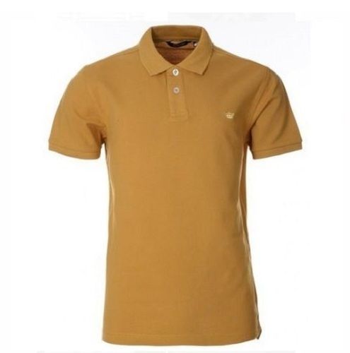  पुरुषों के लिए आरामदायक और धोने योग्य पीली शॉर्ट स्लीव कॉज़ल टी-शर्ट डेली वियर के लिए