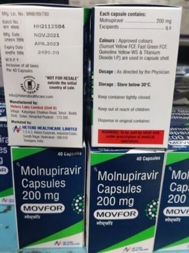 Liquid Molnupiravir Capsules 200 Mg,hetero Healthcare