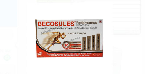 Becosules Performance Capsule For Minerals Vitamin Extra Amino Acid, Pack Of 36 Capsules