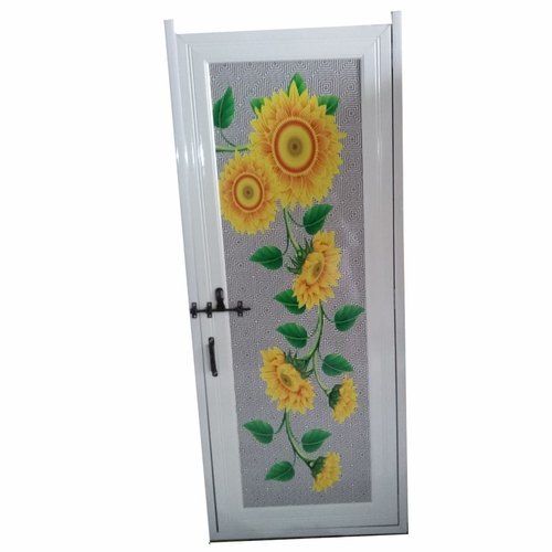 Brass Wear Resistant Water Resistant Hinged Powder Coated Decorative Pvc Bathroom Door