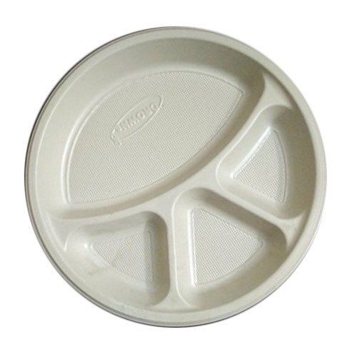 Round Shape Eco Friendly Leakage Proof Light Weight Disposable Plates