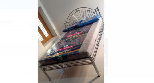 Silver Color Rectangular Shape High Quality Stainless Steel Bed