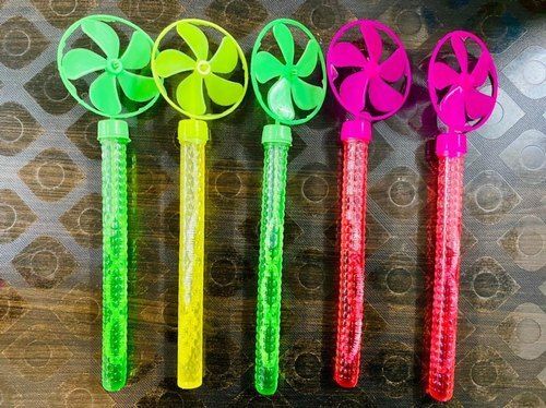 Amazing Large Windmill Plastic Colourful Bubble Sticks Toys With Moving Fan