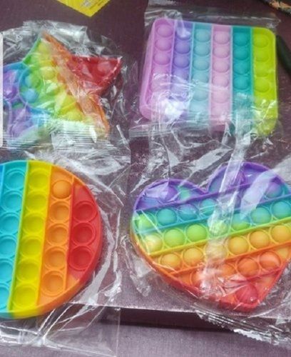 Anxiety Stress Reliever Pop Up It Push On Bubble Rainbow Fidget Sensory Toy Set