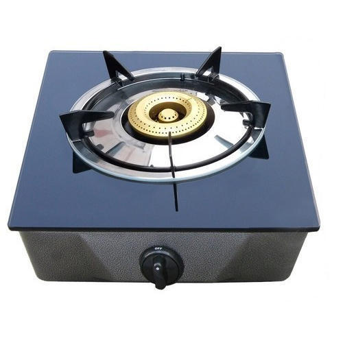 Manual Black High Efficiency Brass Single Burner Gas Stove 