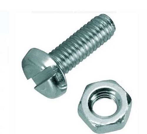 Durable And Mild Steel Full Threaded Slotted And Round Head Bolt Nut