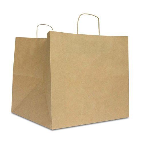 Eco Friendly Biodegradable And Light Weight Plain Brown Paper Carry Bags