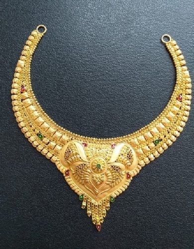 Golden Gold Plated Attractive Designer Stylish Elegant Look Fancy Party Wear Necklace