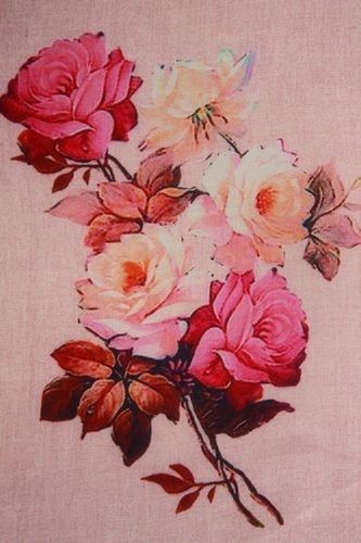 Quick Dry Lightweight Shrink Resistance Digital Floral Printed Paper Silk Fabric For Textiles