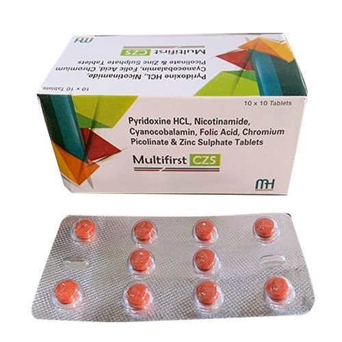 Multifirst Czs 10x10 Tablets Pyridoxine Hcl Nicotinamide Cyanocobalamin Folic Acid