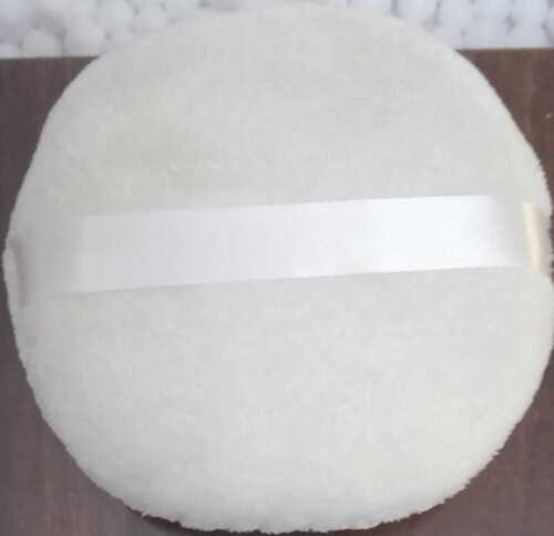 Ultra Soft Reusable Comfortable White Round Cotton Plain Baby Powder Puff Use: Fash