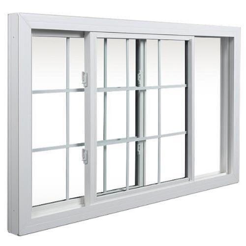 Weather Resistant Aluminum White Glass Sliding Window For Home Fitting