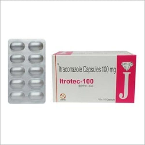 White Colour Tablets Itrotec-100 Itraconazole Capsules 100 Mg Size Cas No: 84625-61-6