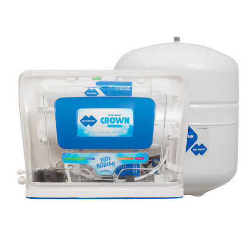 Blue Mount Crown Uts Alkaline Ro Water Purifier, 5.8 Kg Weight, 18 Liters Per Hour Purification Capacity  Dimension(L*W*H): 12 (H) X 8.7 (W) X 16.7 (L) Inch (In)