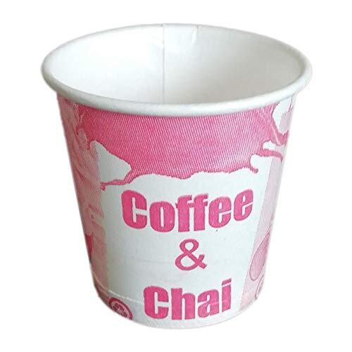 Capacity 80 Ml Printed Disposable Paper Tea Cup For Parties And Events 