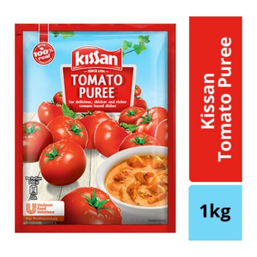 Kissan 100% Real Tomato Puree, 1 Kg Pack, No Added Preservatives