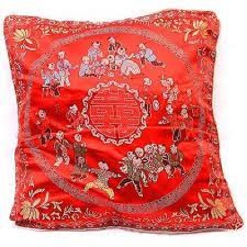 Cotton Light Weight And Skin Friendly Chinese Decorative Red Throw Pillow Cover For Domestic Use