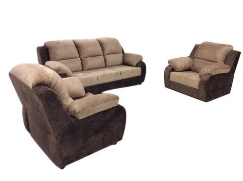 Machine Made Long Lasting Soft Comfortable Modern Brown And Chocolate Colour Wooden Sofa Set