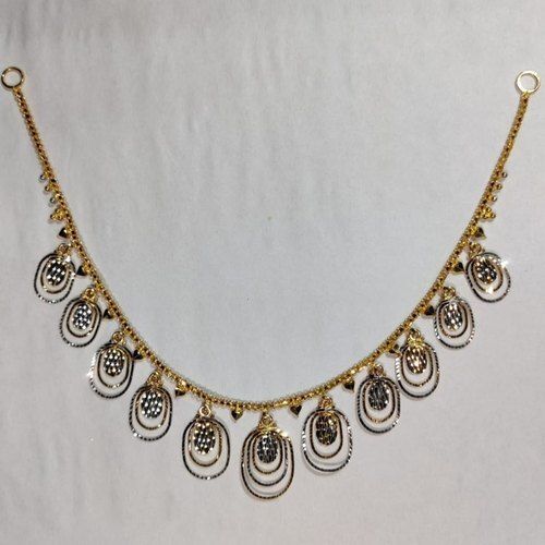 Golden Women Stylish Elegant Look Skin Friendly Light Weight Silver Stone Gold Necklace