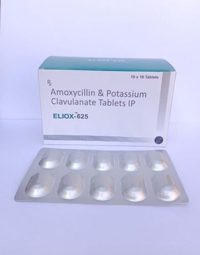 Amoxycillin And Potassium Clavulanate Tablets Ip Eliox - 625 Mg  Suitable For: Teenagers