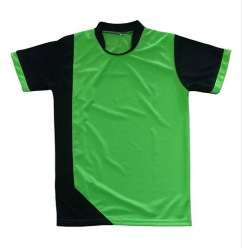 Plain Polyester Light Weight Half Sleeve Casual Wear Collar Neck Sports T Shirt For Men