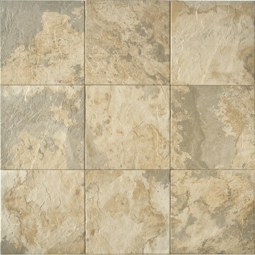 Cream 15-20 Mm Ceramic Tiles Used In Living Room And Bedroom