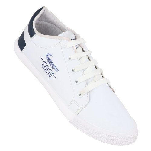 Anti Slippery Comfortable And Stylish Canvas White Fancy Casual Shoes For Mens