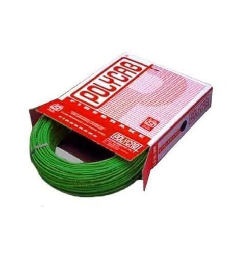 Flame Resistant And Heat Resistant Green Electric Cable Polycab Wires Conductor Material: Copper